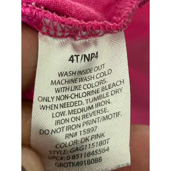 Girls Pink Garanimals bow with ruffle trim size 4T - Picture 5 of 5